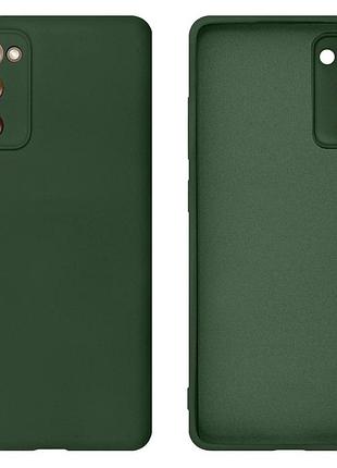 Чехол silicone case camera protective для samsung s20 fe (22) темно зеленый forest green