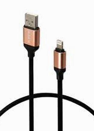 Кабель micro usb 2.4a для зарядки та передачі даних 0.18 м чорний для смартфонів і планшетів