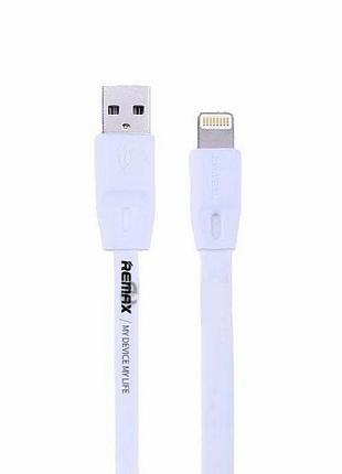 Кабель lightning 2a для iphone ipad 1 метр быстрая зарядка синхронизация белый