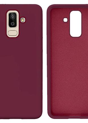 Чехол silicone case camera protective для samsung j8 (23) марсала marsala