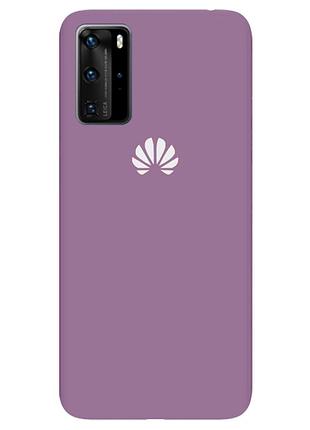 Чохол silicone case premium для huawei p40pro blueberry (24) чорничний