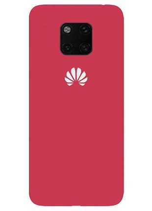 Чехол silicone case premium для huawei mate 20 pro camelia (15) светло красный