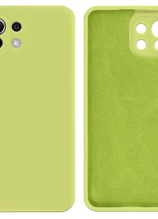 Чехол silicone case camera protective для xiaomi mi 11 lite (06) лимонный flash