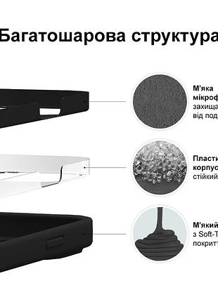 Чехол silicone case camera protective для samsung note 20 (03) черный black 5