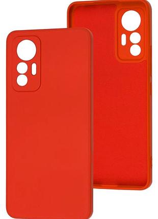 Чехол silicone case camera protective для xiaomi mi 12 lite (01) красный red