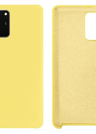 Чехол silicone case camera protective для samsung s20 plus (20) желтый yellow