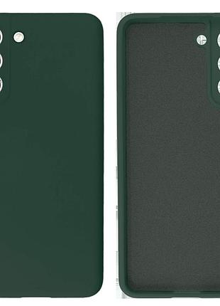 Чехол силиконовый full camera protective для samsung s21 fe (22) dark green тёмно-зелёный