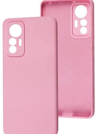 Чехол silicone case camera protective для xiaomi mi 12 lite (17) розовый light pink