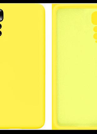 Чехол silicone case camera protective для xiaomi redmi note 11 pro (06) лимонный flash