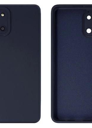 Чехол silicone case camera protective для samsung a31 (08) темно синий dark blue