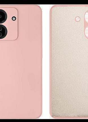 Чехол silicone case camera protective для xiaomi redmi 13c (18) пудра pink sand