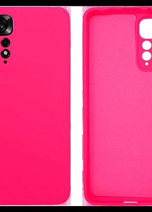 Чехол silicone case camera protective для xiaomi redmi note 11 pro (21) ярко розовый shiny pink