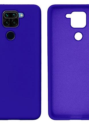 Чехол silicone case camera protective для xiaomi redmi note 9 (26) ярко синий neon blue