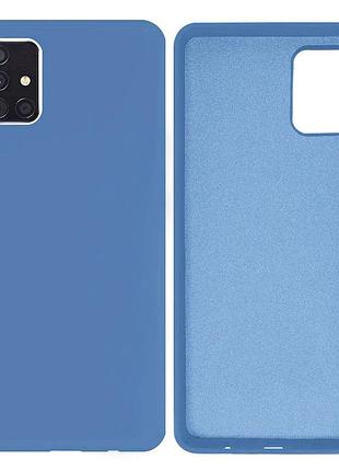 Чохол silicone case camera protective для samsung a51 (16) синій blue