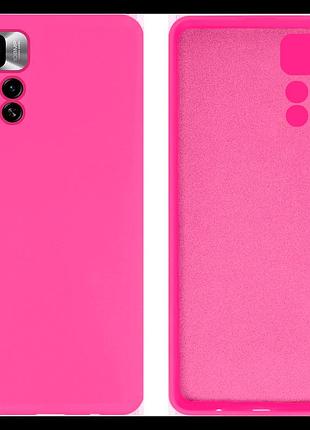 Чехол silicone case camera protective для xiaomi redmi note 11 pro+ (21) ярко розовый shiny pink