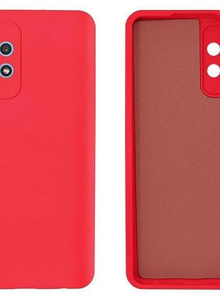 Чехол silicone case camera protective для samsung a72 (01) красный red
