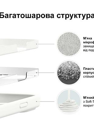 Чехол silicone case camera protective для xiaomi redmi note 9 pro (09) белый white 5