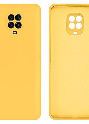 Чехол silicone case camera protective для xiaomi redmi note 9 pro (20) желтый yellow