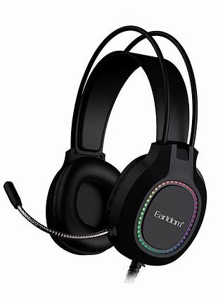 Игровая гарнитура earldom et-b03 с объемным звуком для геймеров и стримеров с микрофоном и комфортным дизайном