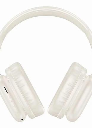 Bluetooth наушники hoco w52 молочно-белые беспроводные для музыки и разговоров с длительным временем работы 46 часов