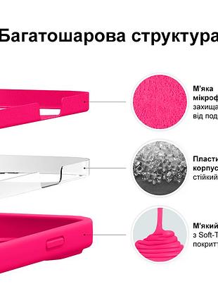 Чехол silicone case camera protective для xiaomi redmi note 10 pro (21) ярко розовый shiny pink 5
