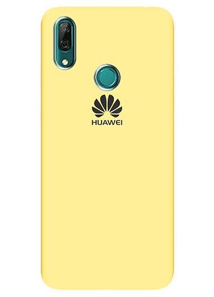 Чехол silicone case premium для huawei y7 2019 yellow (20) желтый