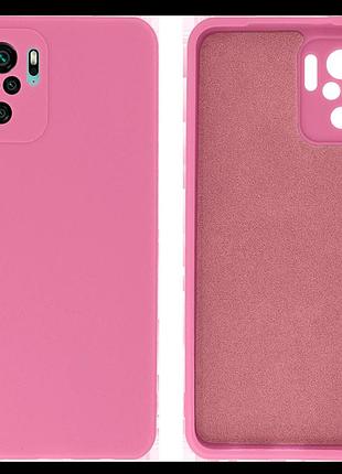 Чехол silicone case camera protective для xiaomi redmi note 10 (04) розовый pink