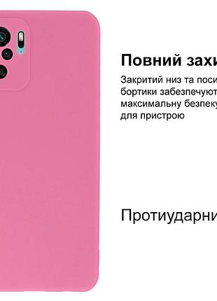 Чехол silicone case camera protective для xiaomi redmi note 10 (04) розовый pink 2