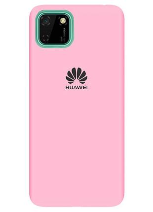 Чохол silicone case premium для huawei y5p 2020 light pink (17) рожевий