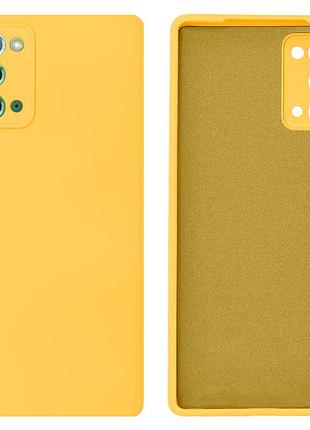 Чехол silicone case camera protective для samsung note 20 (20) желтый yellow