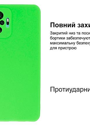 Чехол silicone case camera protective для xiaomi redmi note 10 pro (27) ярко зеленый neon green 2