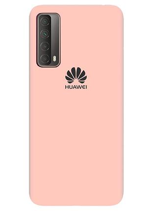Чехол silicone case premium для huawei p smart 2021 pink sand (18) пудра