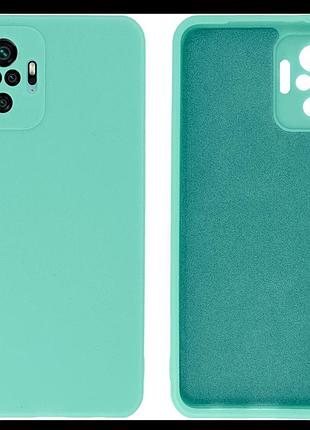 Чехол silicone case camera protective для xiaomi redmi note 10 pro (02) бирюза sea blue