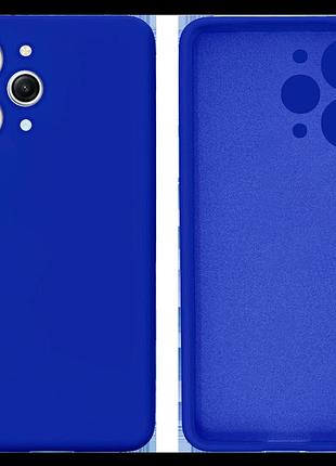 Чехол silicone case camera protective для xiaomi redmi 12 (26) ярко синий neon blue