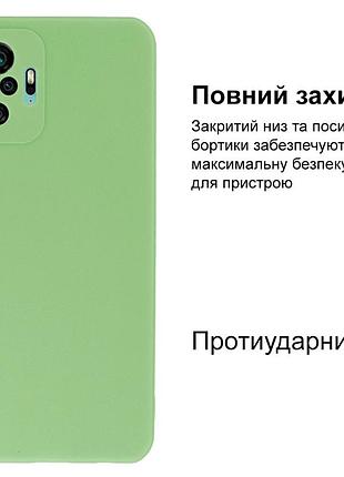 Чехол silicone case camera protective для xiaomi redmi note 10 pro (19) мятный mint 2