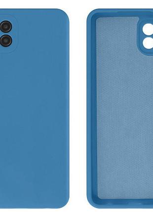 Чохол silicone case camera protective для samsung a22 4g (10) синій azure
