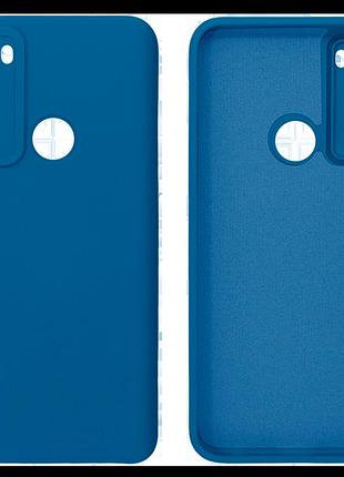 Чехол silicone case camera protective для xiaomi redmi note 8 (16) синий blue