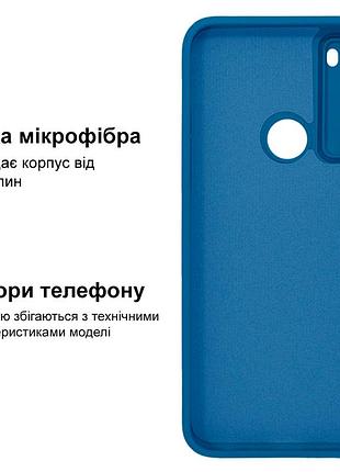 Чехол silicone case camera protective для xiaomi redmi note 8 (16) синий blue 2