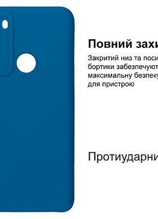Чехол silicone case camera protective для xiaomi redmi note 8 (16) синий blue 3