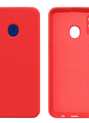 Чехол silicone case camera protective для samsung a20/a30 (01) красный red
