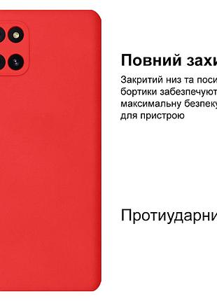Чехол silicone case camera protective для samsung note 10 lite (01) красный red 2