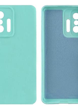 Чехол silicone case camera protective для xiaomi mi 11t (02) бирюза sea blue