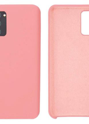 Чехол silicone case camera protective для samsung a03s (17) розовый light pink
