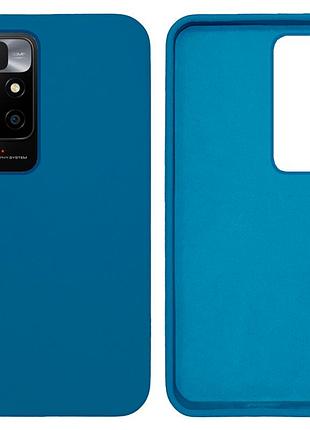 Чехол silicone case camera protective для xiaomi redmi 10 (16) синий blue