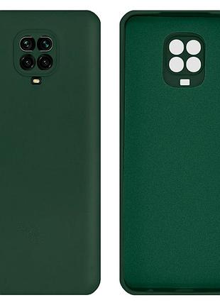 Чехол silicone case camera protective для xiaomi redmi note 9 pro (22) темно зеленый forest green