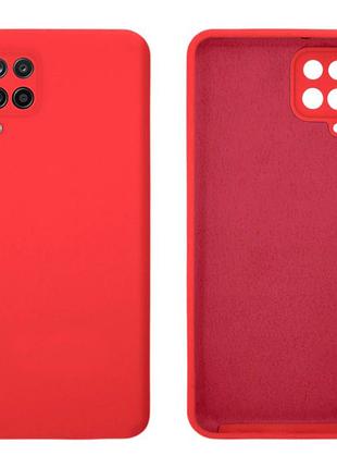 Чехол silicone case camera protective для samsung a12 (01) красный red