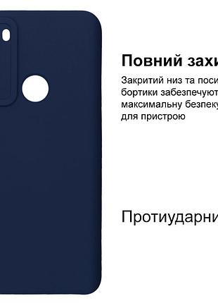 Чохол silicone case camera protective для xiaomi redmi note 8 (08) темно-синій dark blue 2