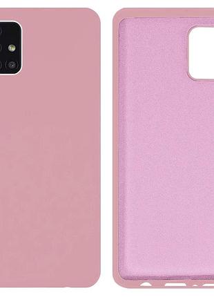 Чехол silicone case camera protective для samsung a71 (18) пудра pink sand