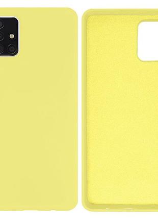 Чохол silicone case camera protective для samsung a51 (20) жовтий yellow