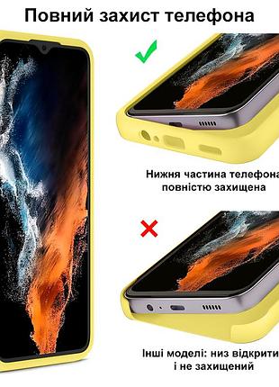 Чехол silicone case camera protective для samsung note 10 plus (20) желтый yellow 4